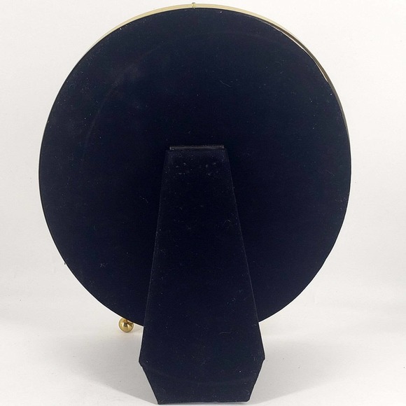 Solid brass Vintage Regent Gallery oval photo picture frame ball footed 8X10 - Picture 3 of 3